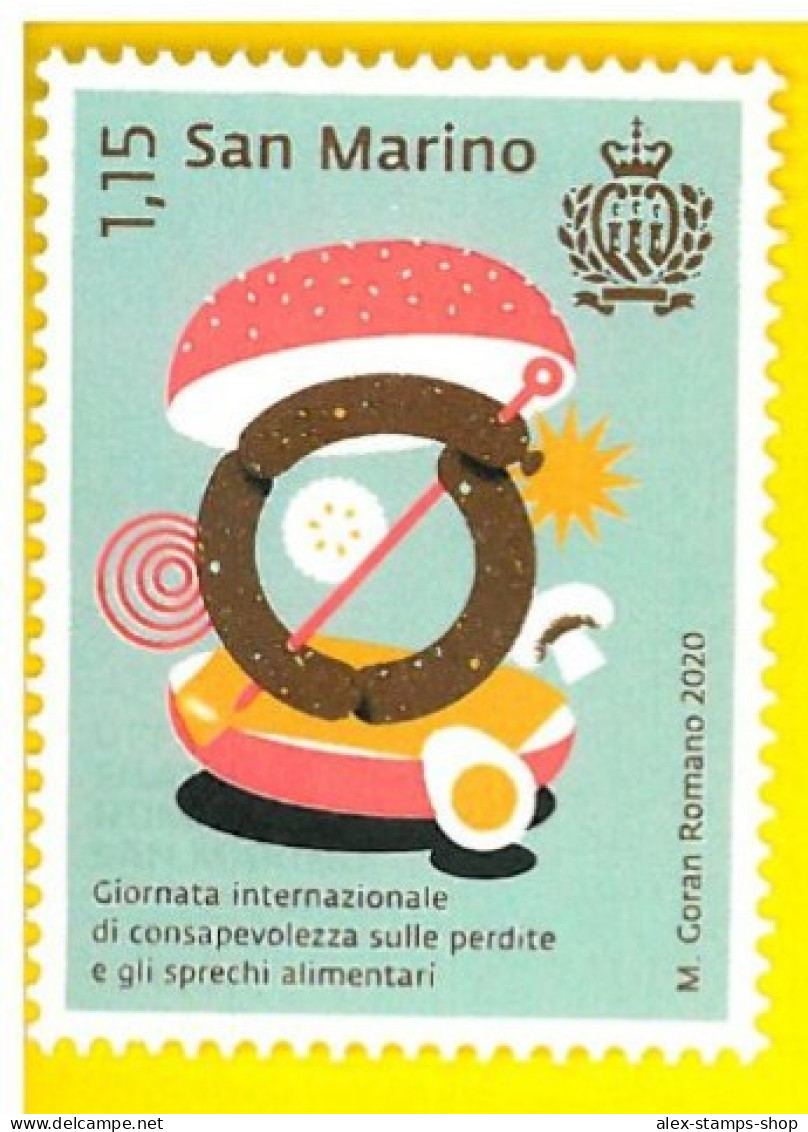 SAN MARINO 2020 New Stamp Giornata Internazionale Sprechi Alimentari - Nuovi