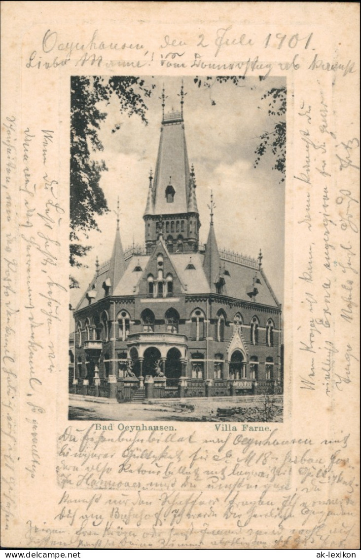 Ansichtskarte Bad Oeynhausen Villa Farne 1901 - Bad Oeynhausen