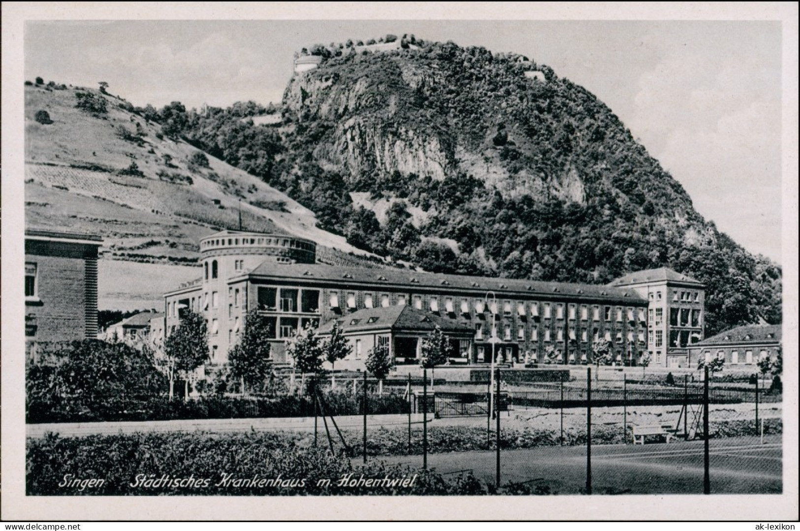 Ansichtskarte Singen (Hohentwiel) Städtisches Krankenhaus 1937 - Singen A. Hohentwiel