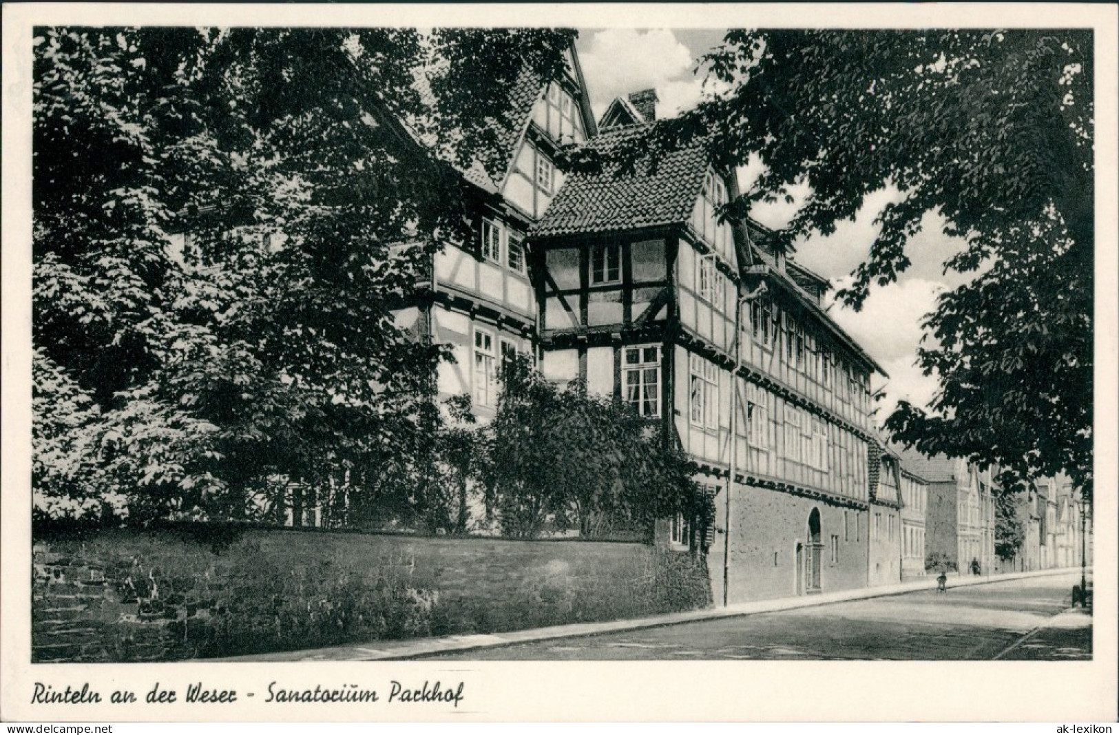 Ansichtskarte Rinteln Strassen Partie Am Sanatorium Parkhof 1950 - Rinteln