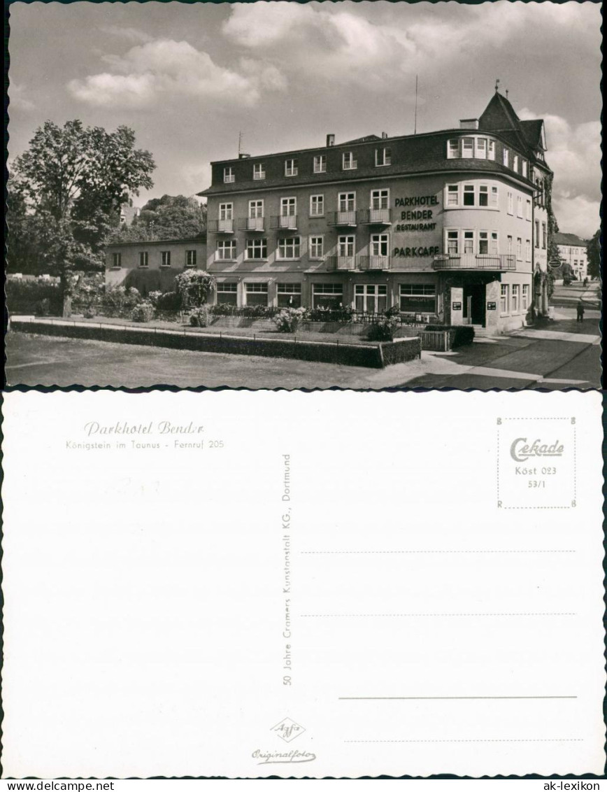 Ansichtskarte Königstein (Taunus) Parkhotel Bender 1953 - Koenigstein