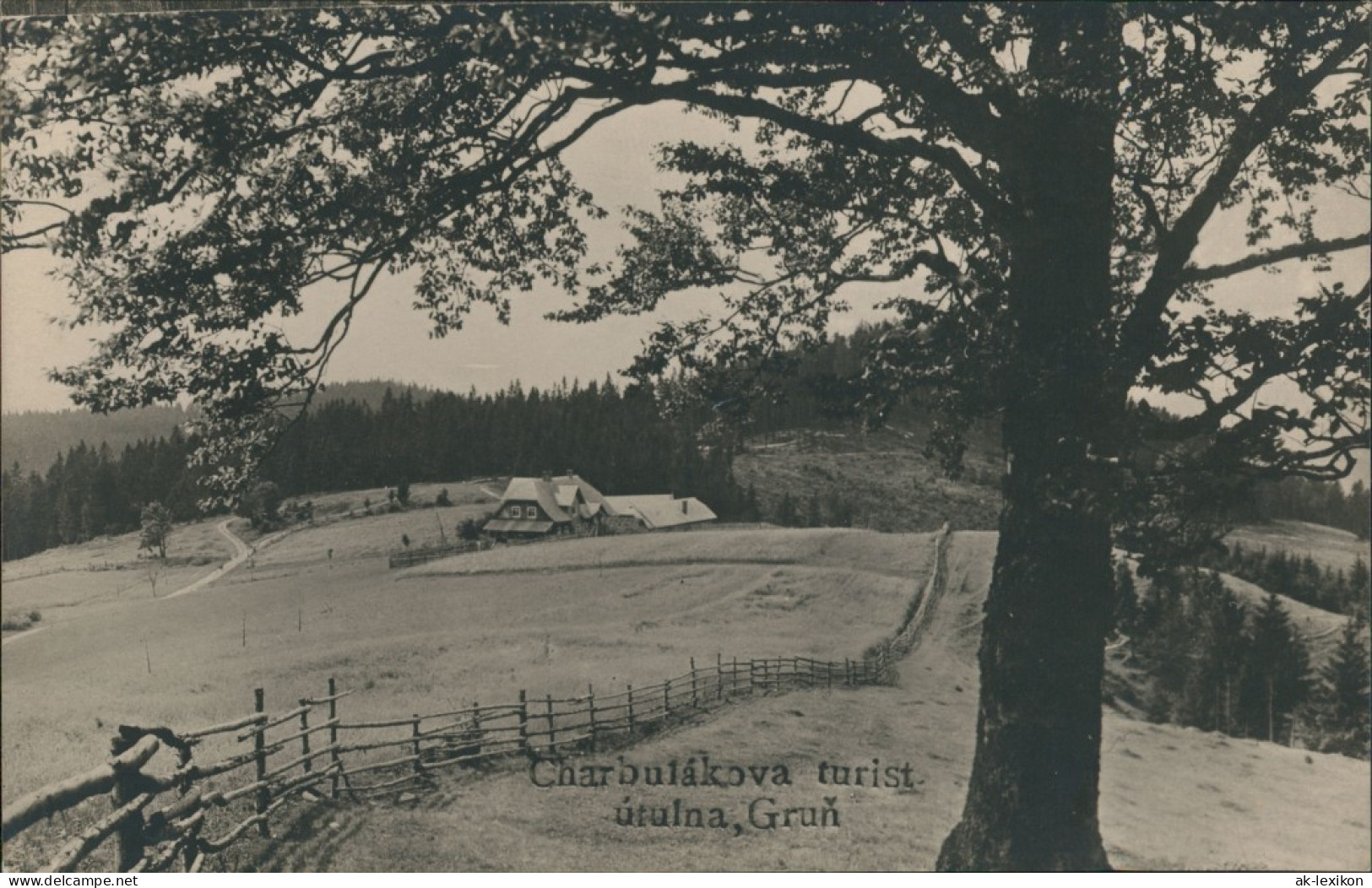 Postcard Grun Hrun (Ochtyrka) Грунь Charbulakova Turist 1922 - Ukraine