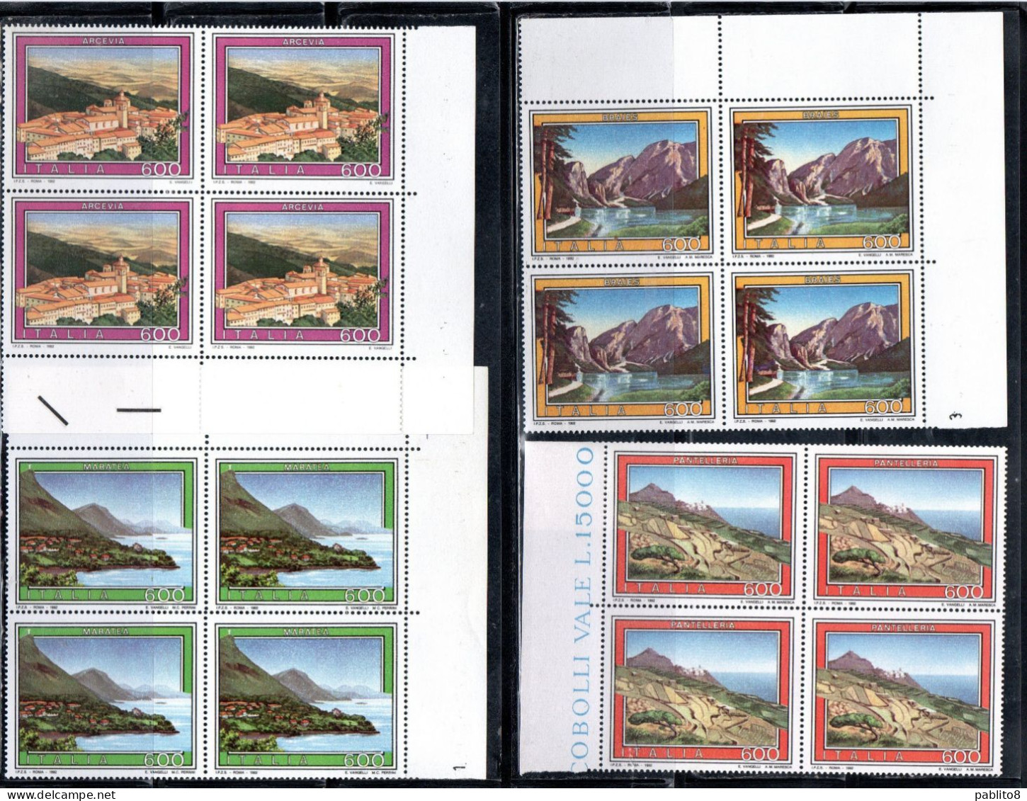 ITALIA REPUBBLICA ITALY REPUBLIC 1992 PROPAGANDA TURISTICA TOURISM SERIE COMPLETA COMPLETE SET QUARTINA BLOCK MNH - 1991-00:  Nuovi