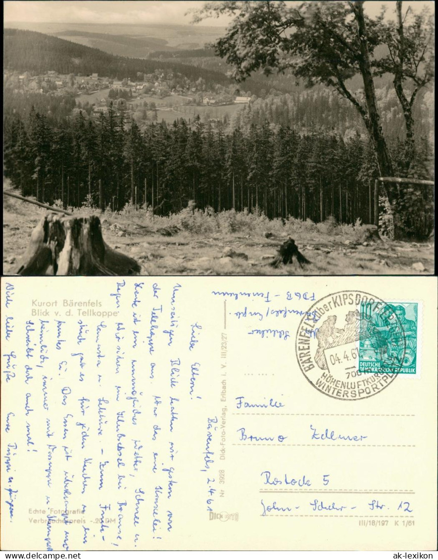 Bärenfels (Erzgebirge)-Altenberg (Erzgebirge) Umland-Ansichten Postkarte 1961 - Altenberg