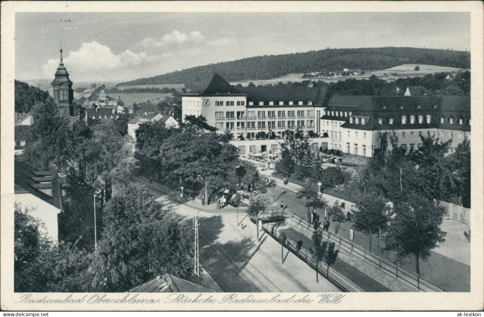 Oberschlema-Bad Schlema Panorama-Ansicht Strasse Aus Vogelschau 1936 - Bad Schlema