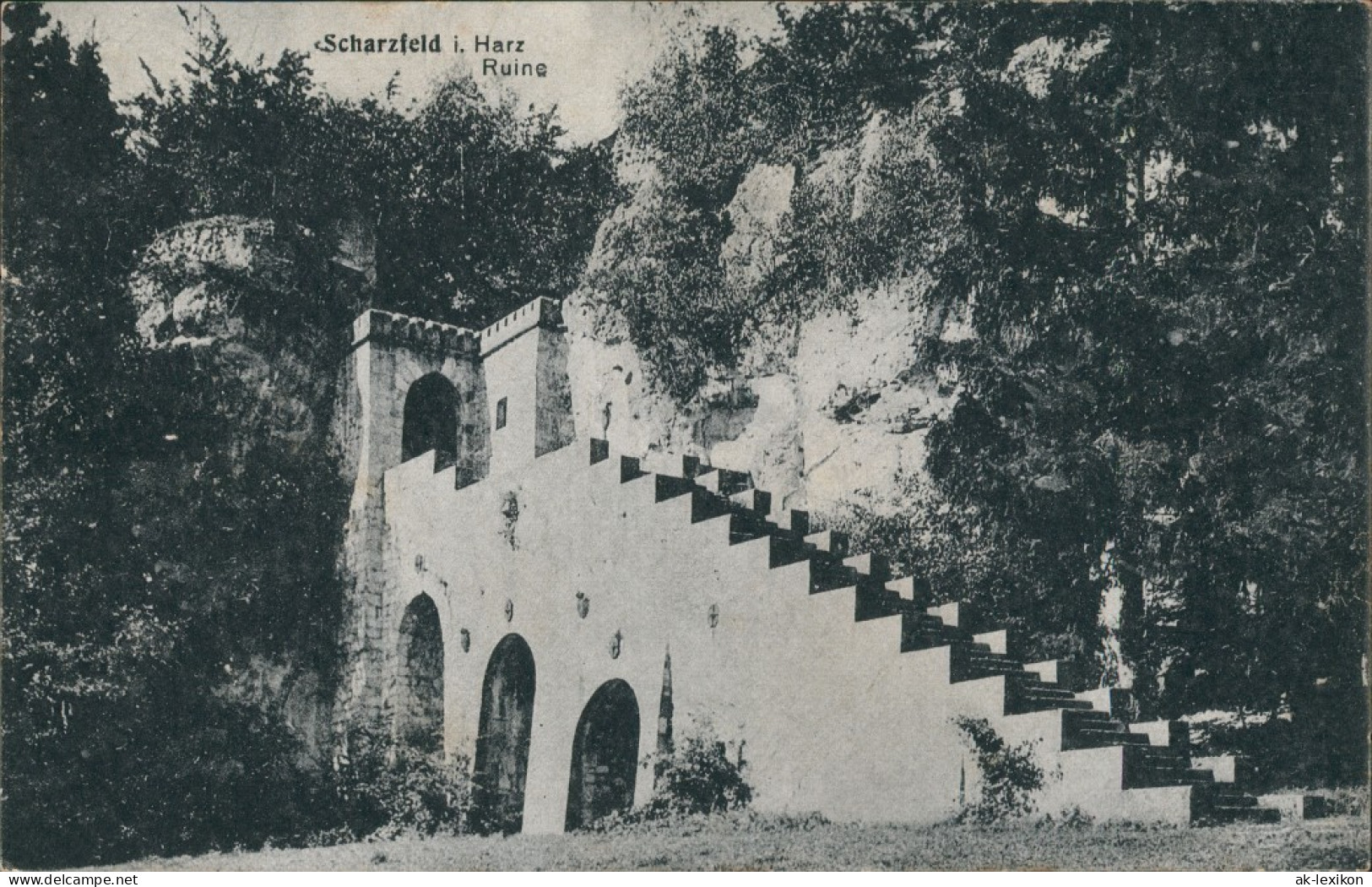 Ansichtskarte Scharzfeld-Herzberg (Harz) Ruine 1919 - Herzberg