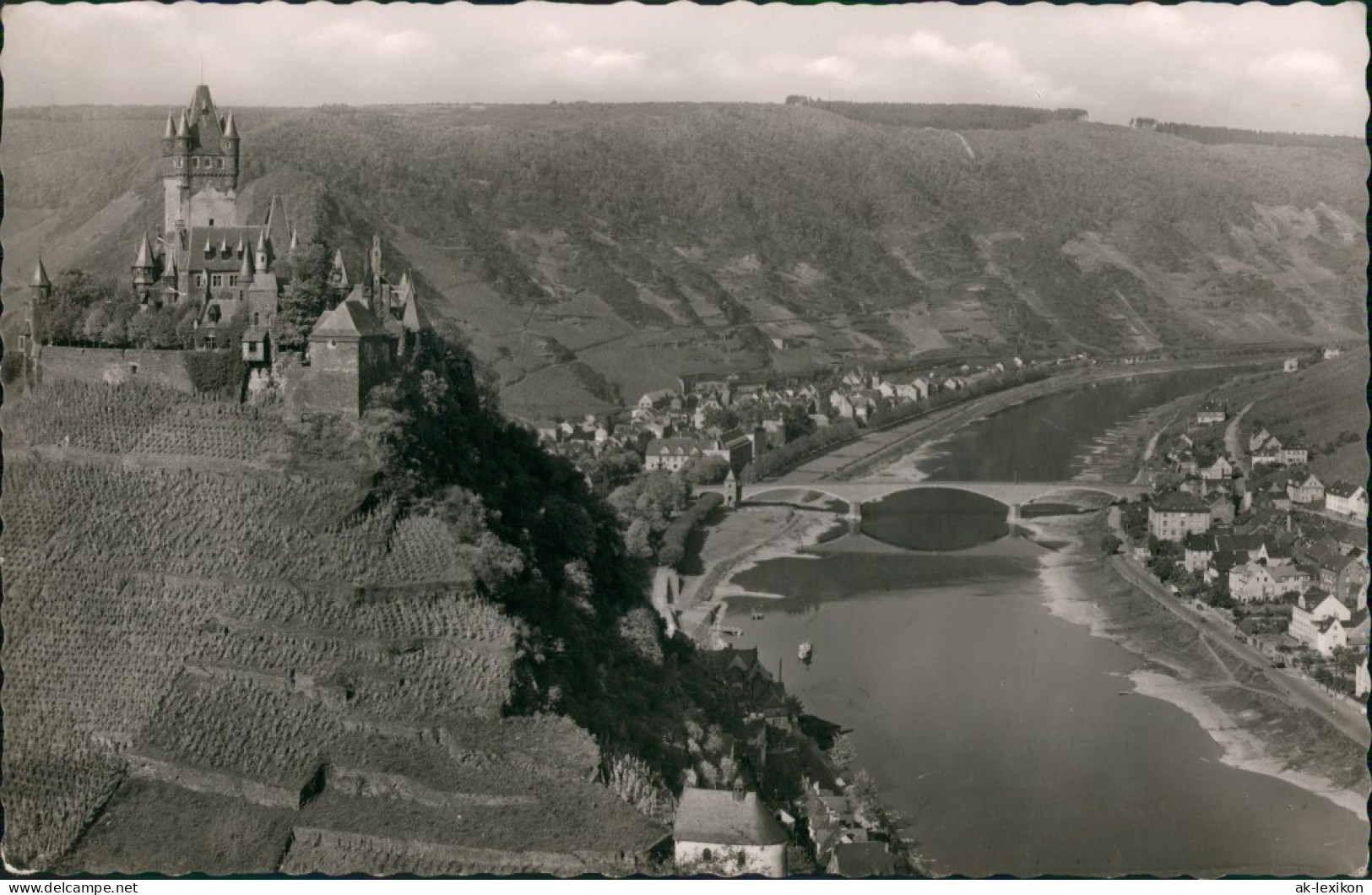 Ansichtskarte Cochem Kochem Reichsburg Mosel-Panorama Mit Burg 1956 - Cochem