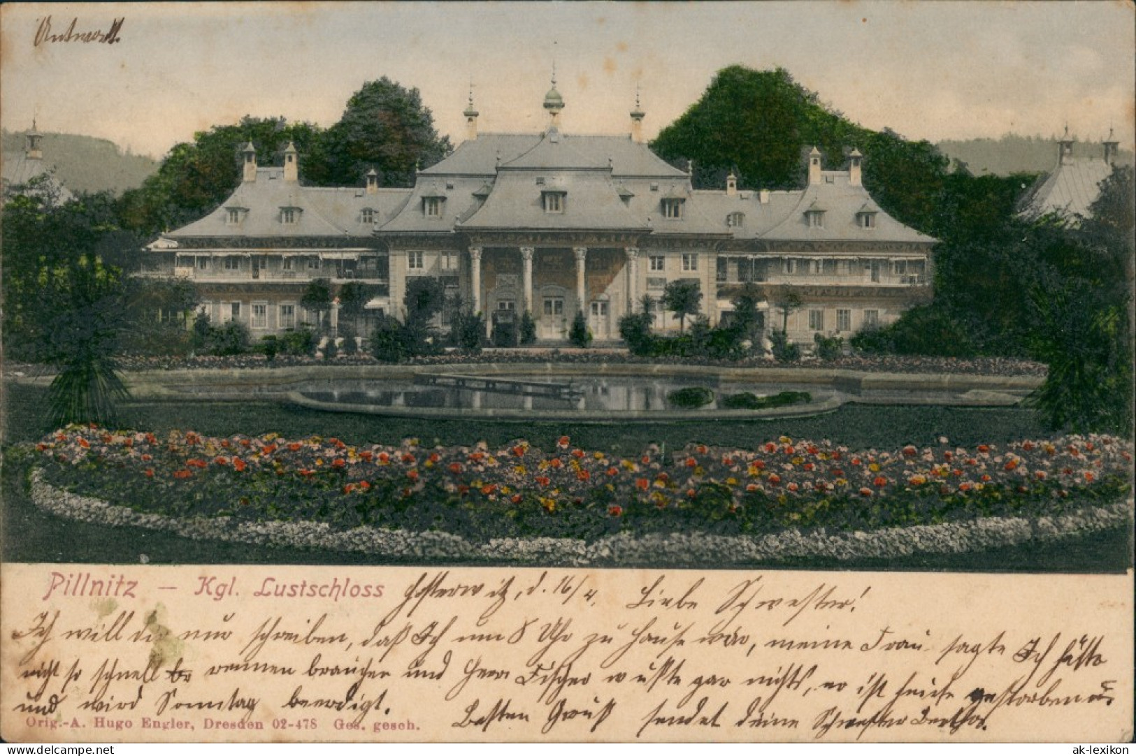 Ansichtskarte Pillnitz Schloss Pillnitz Coloriert 1904 - Pillnitz