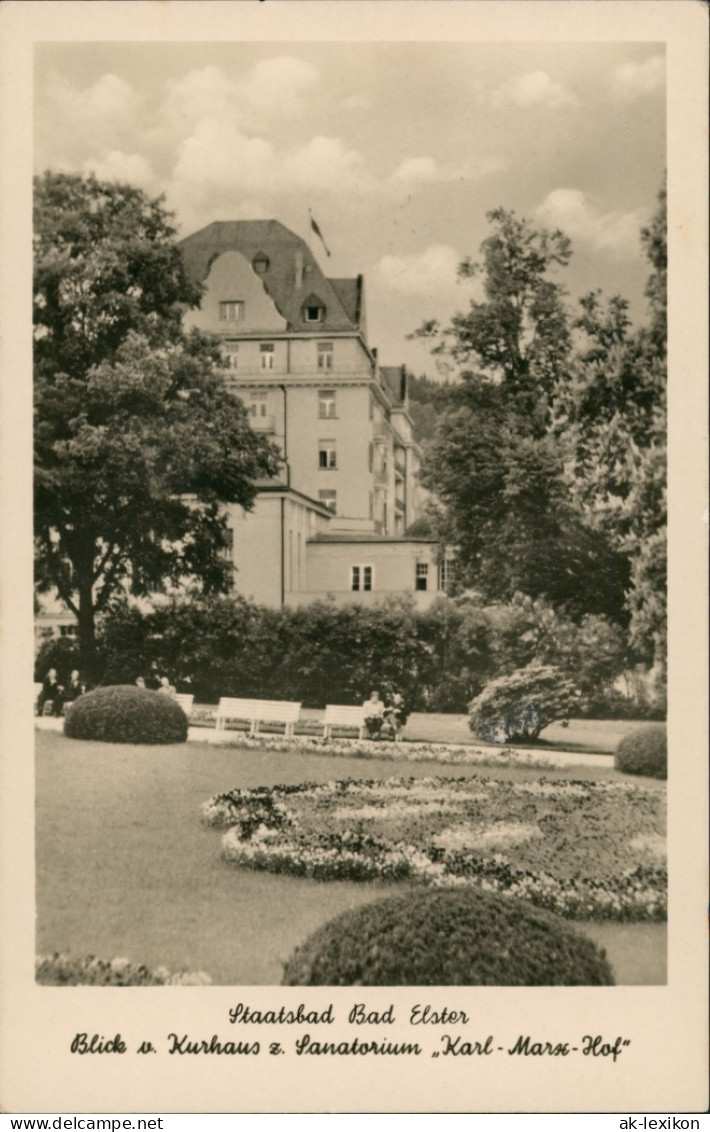 Ansichtskarte Bad Elster Sanatorium Sachsenhof 1956 - Bad Elster