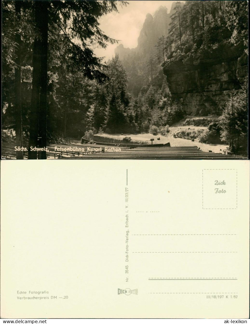 Ansichtskarte Rathen Felsenbühne 1962 - Rathen