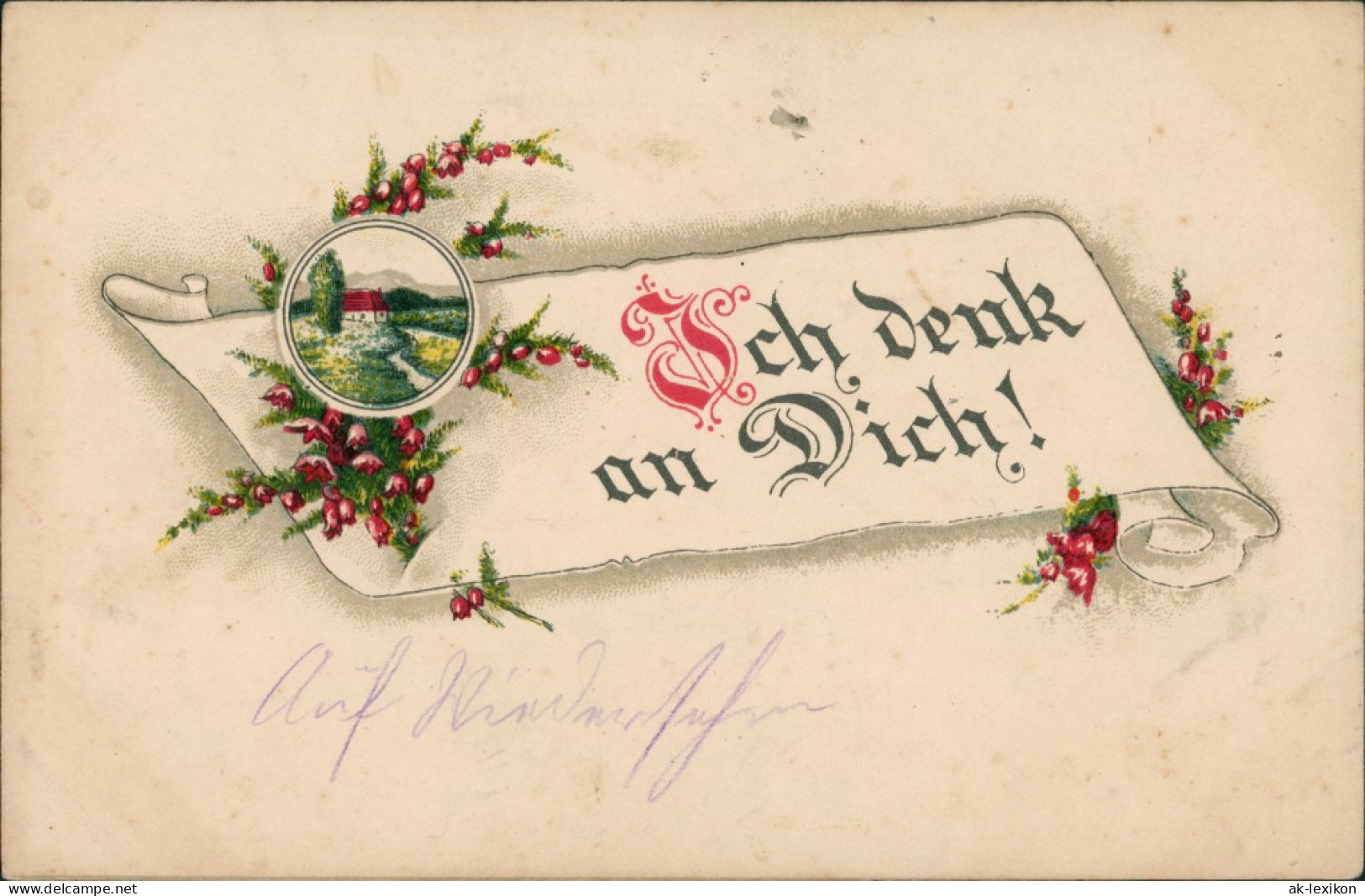 Ansichtskarte  Ich Denk An Dich! Liebes Gedichte/Sprüche 1913 - Philosophy
