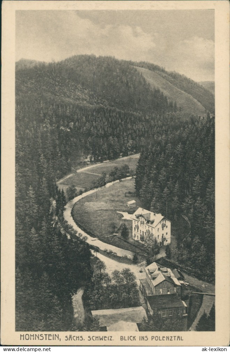 Hohnstein (Sächs. Schweiz) Panorama-Ansicht Polenztal Blick Auf Häuser 1926 - Hohnstein (Saechs. Schweiz)