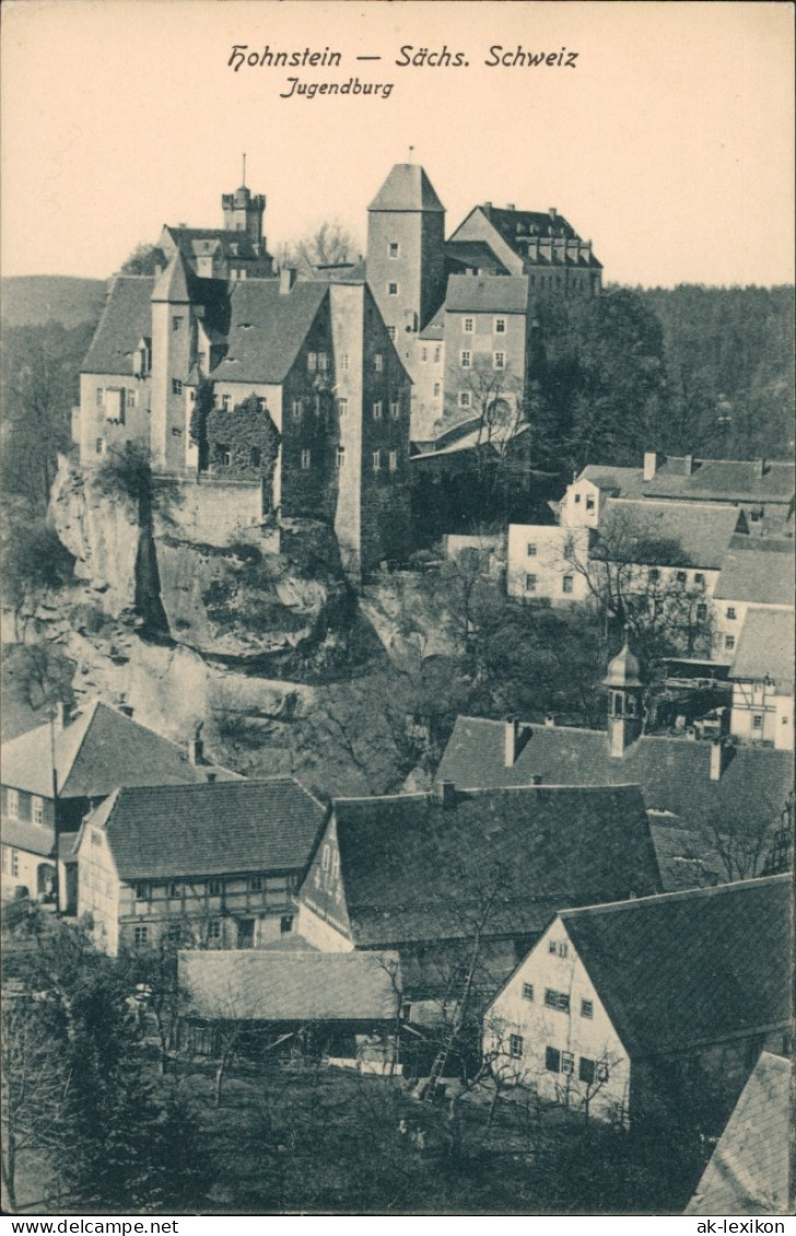 Hohnstein (Sächs. Schweiz) Gesamtansicht Der Jugendburg, Burg, Schloss 1910 - Hohnstein (Saechs. Schweiz)