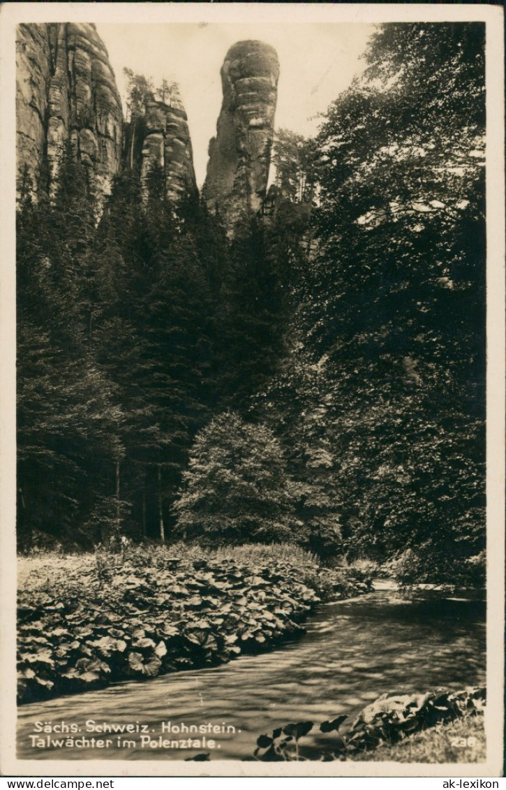 Hohnstein (Sächs. Schweiz) Polenztalwächter Bachlauf Polenztal Talwächter 1932 - Hohnstein (Sächs. Schweiz)