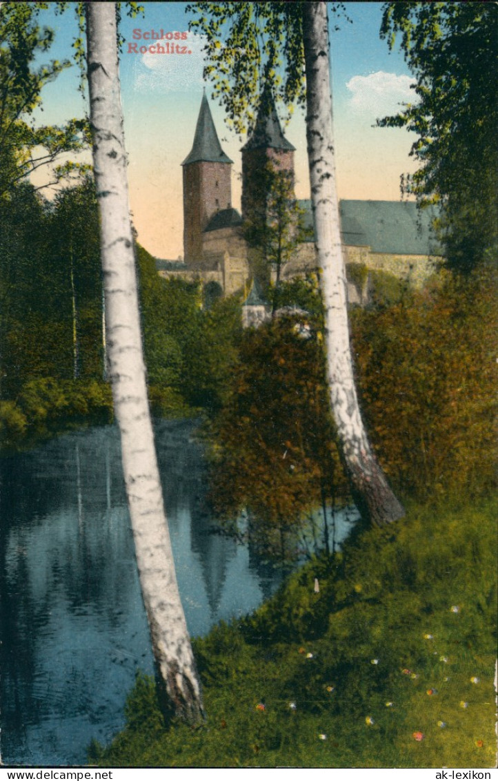 Ansichtskarte Rochlitz Schloss Teich Blick Durch Bäume 1910 - Rochlitz