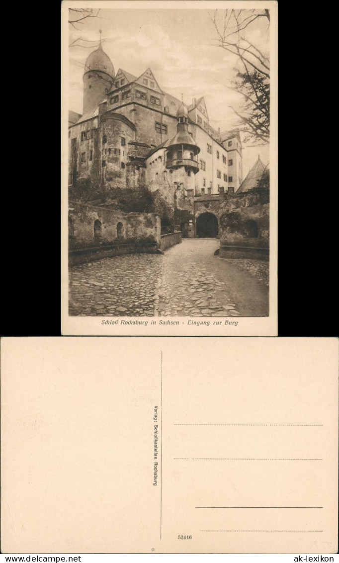 Ansichtskarte Rochsburg-Lunzenau Schloss Rochsburg Eingang Zur Burg 1910 - Lunzenau