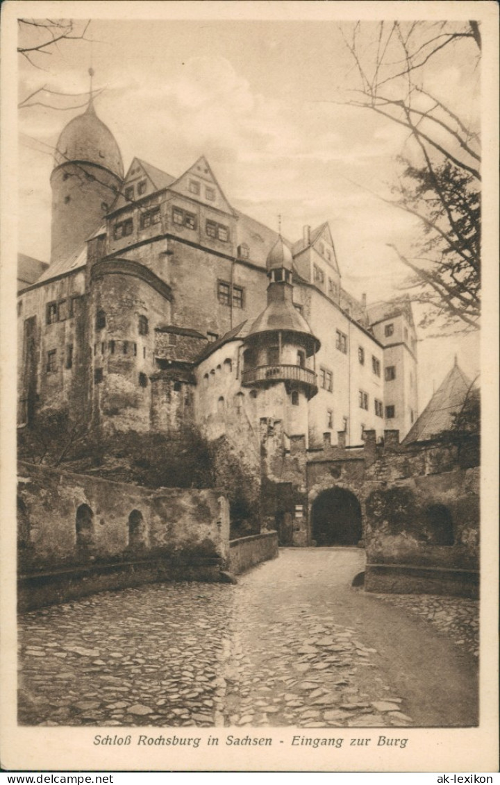 Ansichtskarte Rochsburg-Lunzenau Schloss Rochsburg Eingang Zur Burg 1910 - Lunzenau