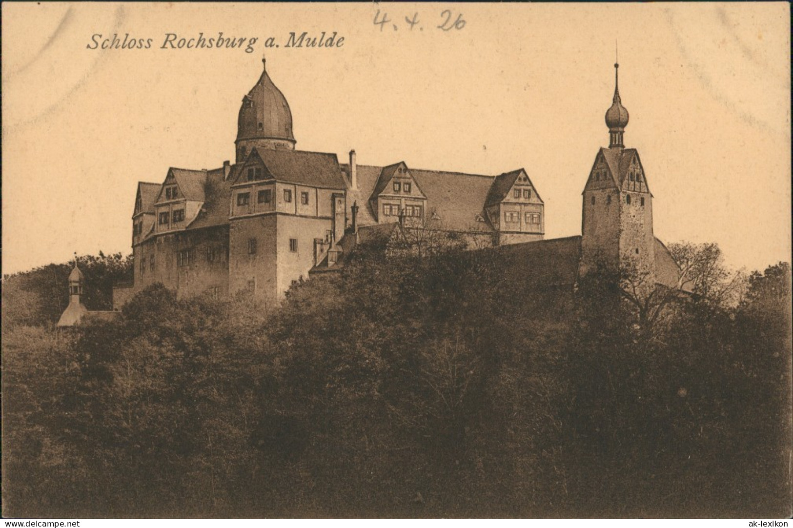 Ansichtskarte Muldental Schloss Rochsburg An Der Mulde 1926 - Lunzenau