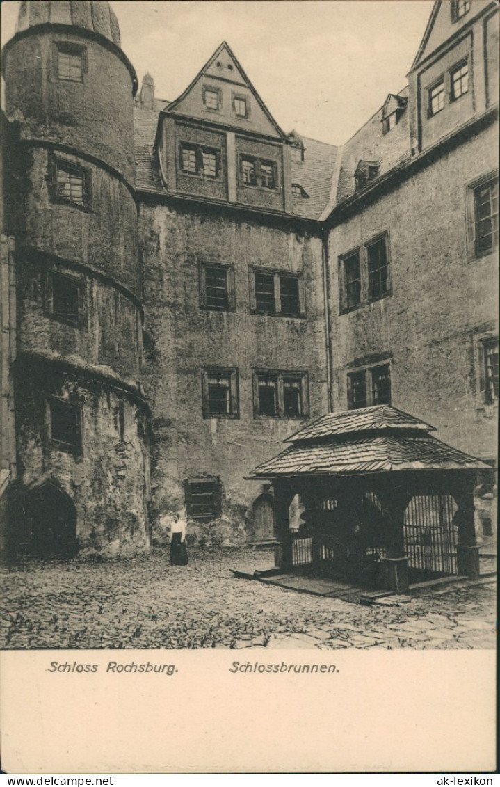 Ansichtskarte Rochsburg-Lunzenau Schloss Innenhof Brunnen 1922 - Lunzenau