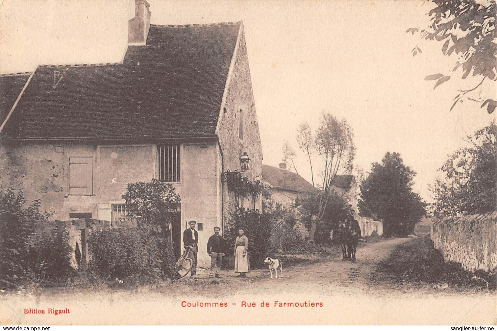 CPA 77 COULOMMES / RUE DE FARMOUTIERS - Other & Unclassified