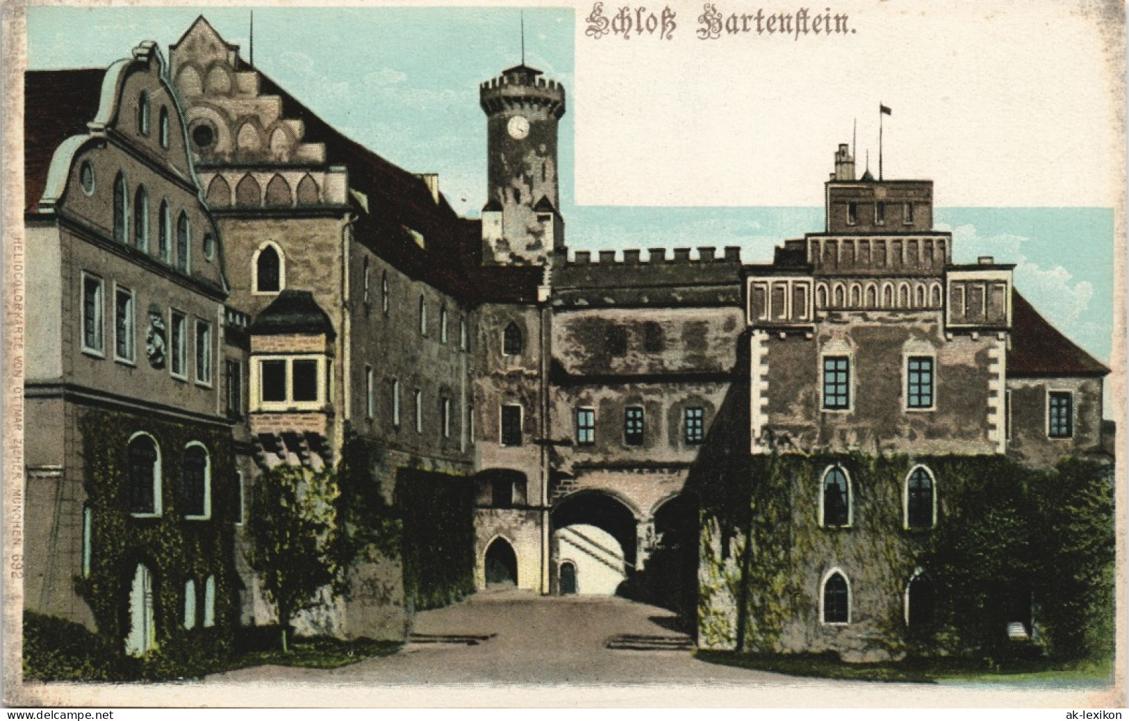 Litho AK Hartenstein (Sachsen) Schloss Hartenstein Gesamtansicht 1900 - Hartenstein