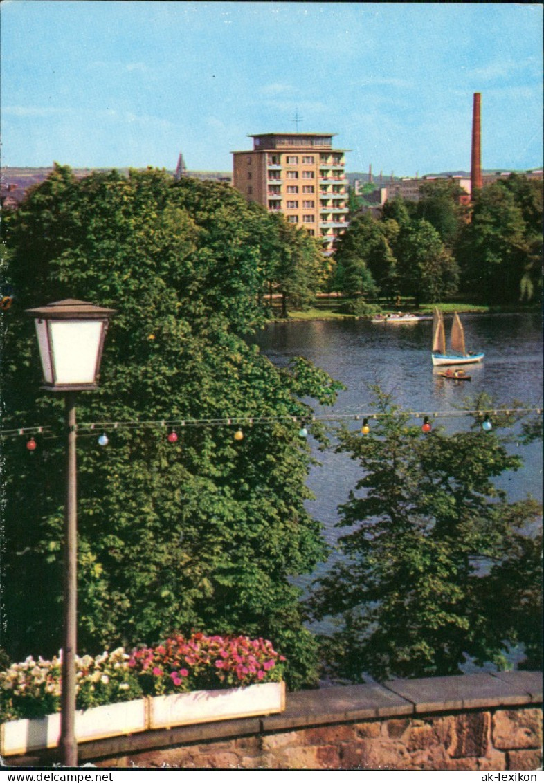Ansichtskarte Chemnitz Schloßteich Und Hochhaus 1968 - Chemnitz