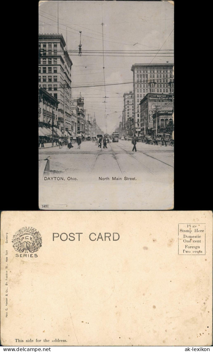 Postcard Dayton (Ohio) North Main Street, Werbung, Tram 1902 - Andere & Zonder Classificatie