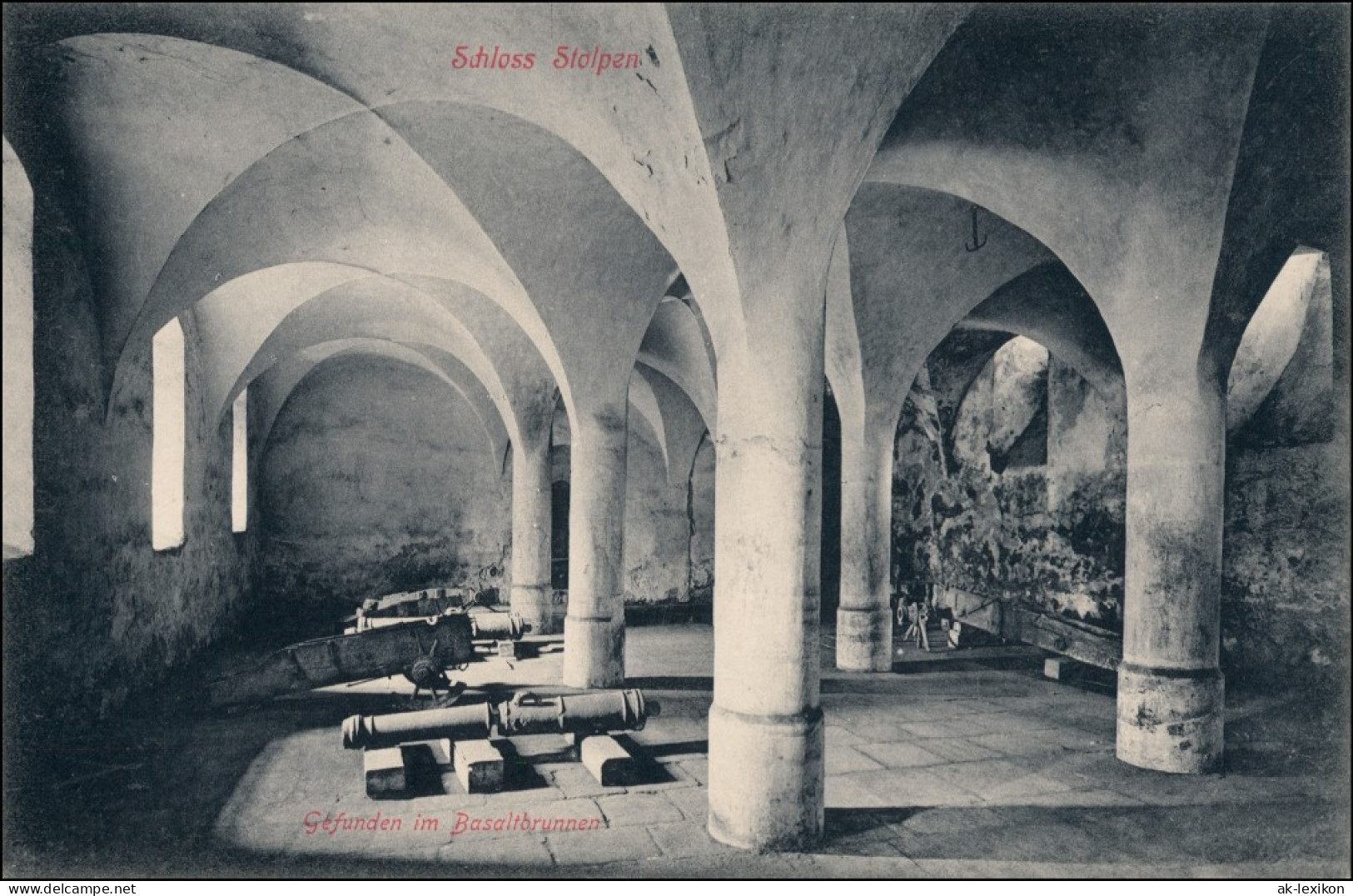 Ansichtskarte Stolpen Burg Stolpen - Geschütze - Zimmer 1913 - Stolpen