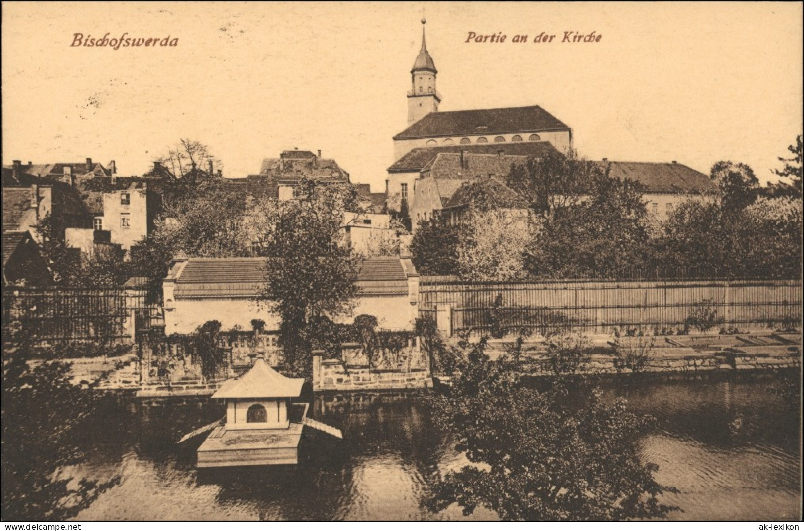 Ansichtskarte Bischofswerda Kirche - Taubenhaus 1914 - Bischofswerda