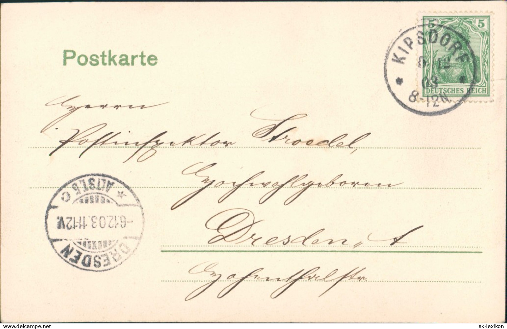 Ansichtskarte Kipsdorf-Altenberg (Erzgebirge) Stadt - Handcolorierte AK 1903 - Kipsdorf