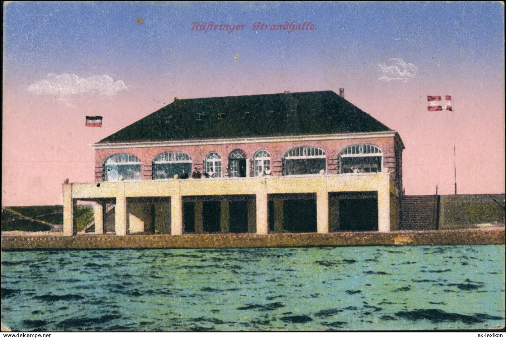 Ansichtskarte Rüstringen-Wilhelmshaven Strandhalle 1914 - Wilhelmshaven