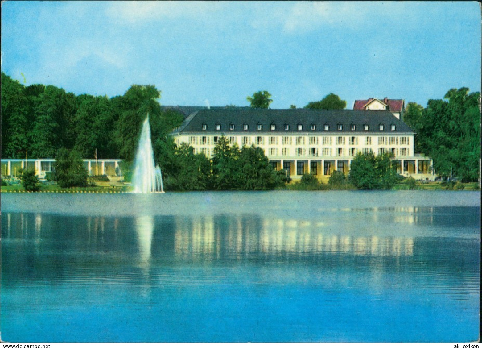 Ansichtskarte Bad Salzungen Kurhaus Teich Partie Mit Wasserspiele DDR AK 1970 - Bad Salzungen