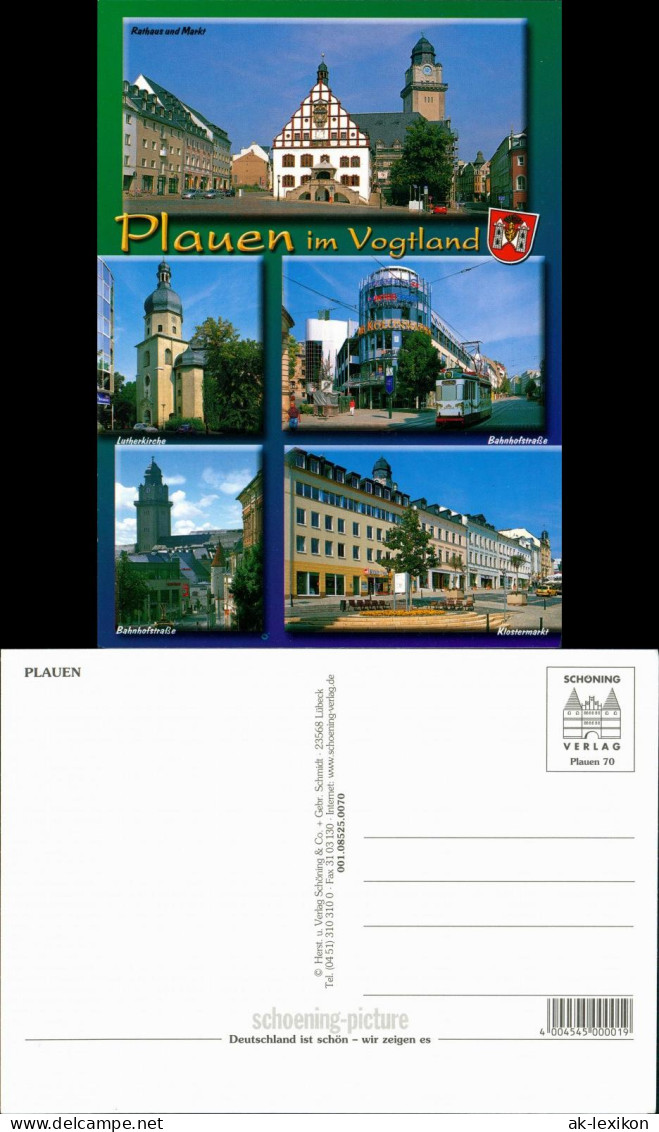 Plauen (Vogtland) Mehrbild-AK Mit Rathaus, Markt, Tram Bahnhofstrasse Uvm. 2005 - Plauen