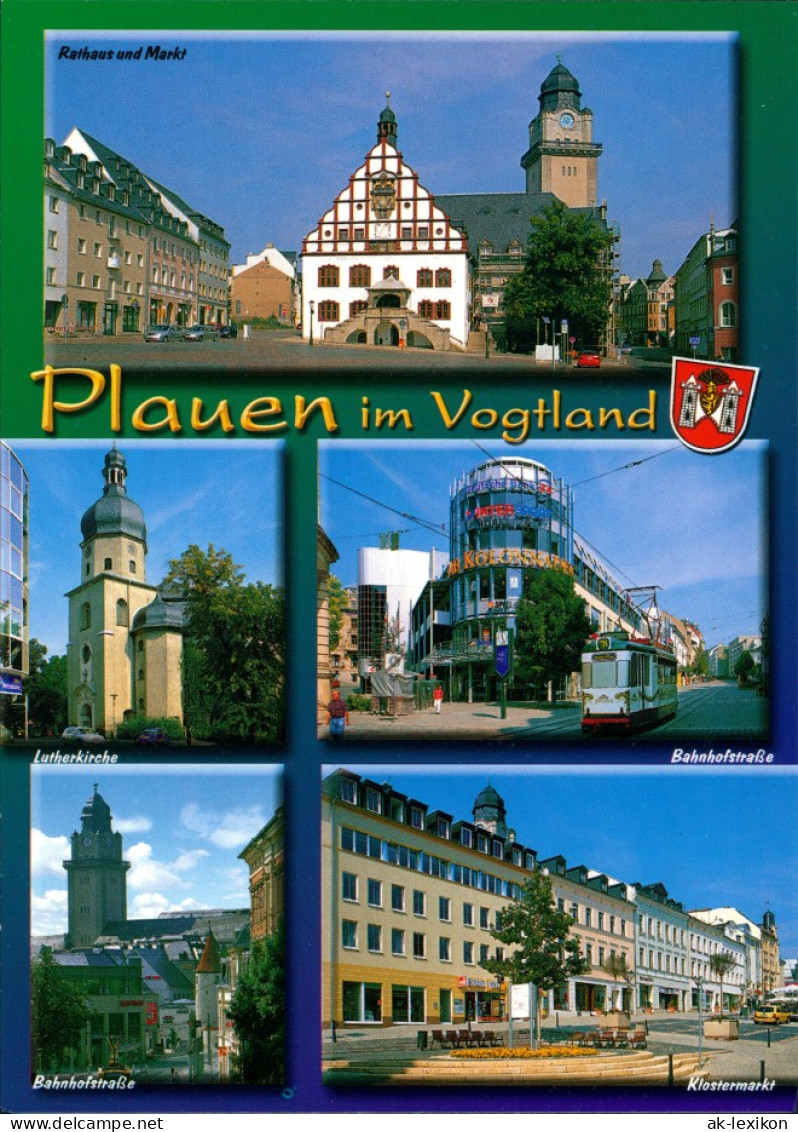 Plauen (Vogtland) Mehrbild-AK Mit Rathaus, Markt, Tram Bahnhofstrasse Uvm. 2005 - Plauen