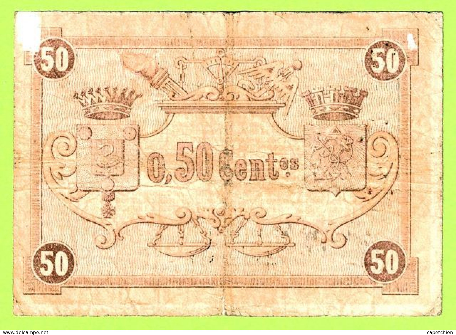 FRANCE / CHAMBRE De COMMERCE : BOULOGNE SUR MER / 50 CENTIMES / 4 UIN 1920  / N° 390949 - Camera Di Commercio