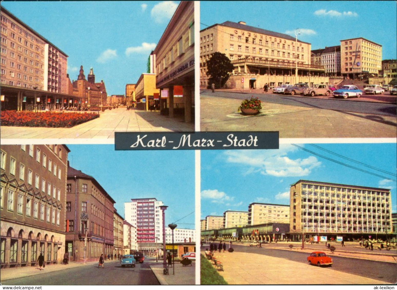 Ansichtskarte Chemnitz Interhotel, Klosterstraße, Straße Der Nationen 1967 - Chemnitz
