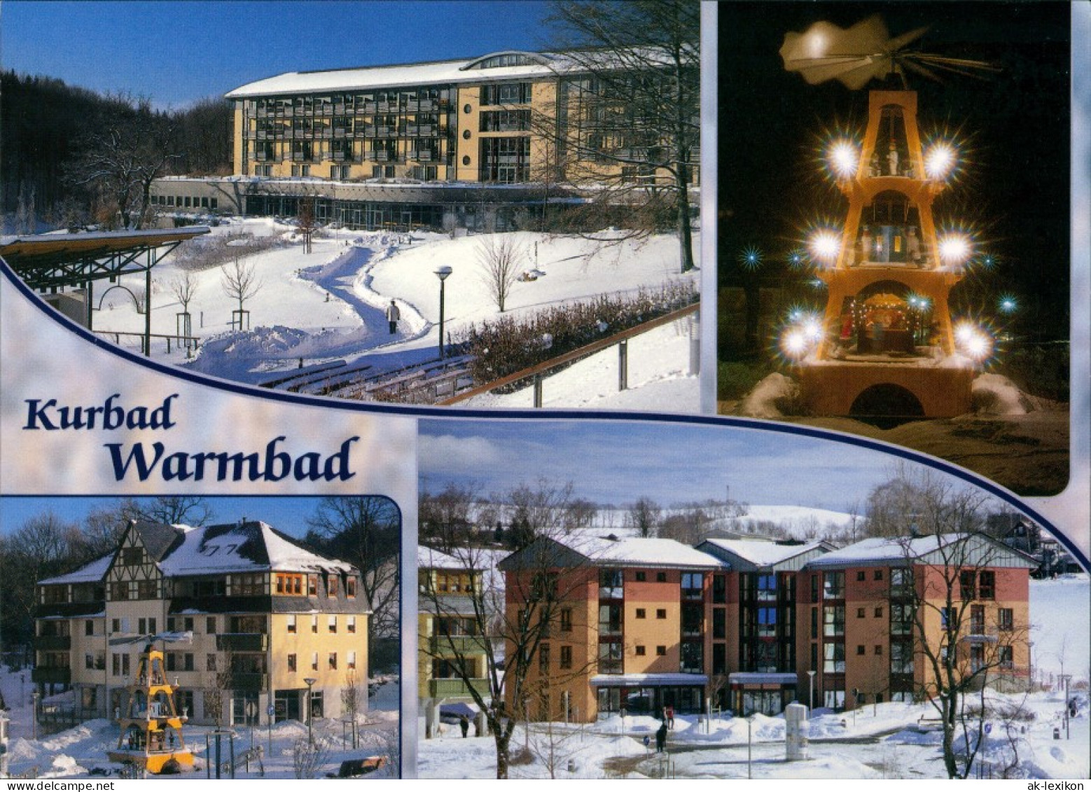 Warmbad-Wolkenstein Stadtteilansichten Mehrbild-AK Ua. Klinik 2000 - Wolkenstein