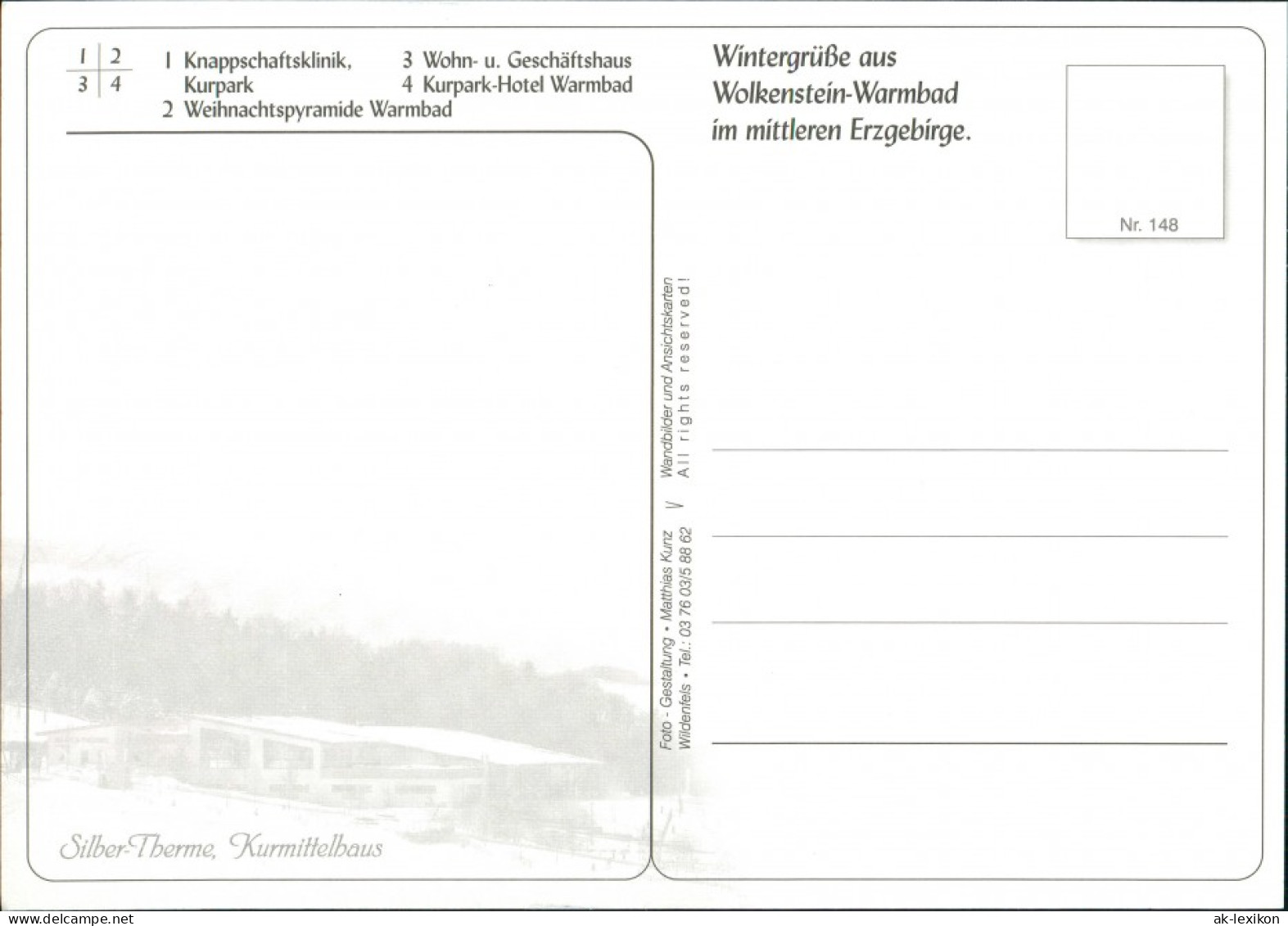 Warmbad-Wolkenstein Stadtteilansichten Mehrbild-AK Ua. Klinik 2000 - Wolkenstein