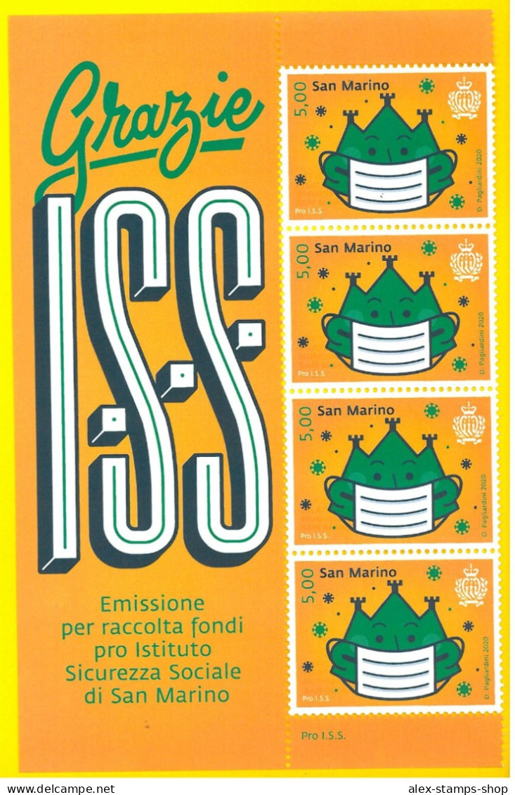 SAN MARINO 2020 New Bandella PRO ISS + 4 Valori - Blocks & Sheetlets