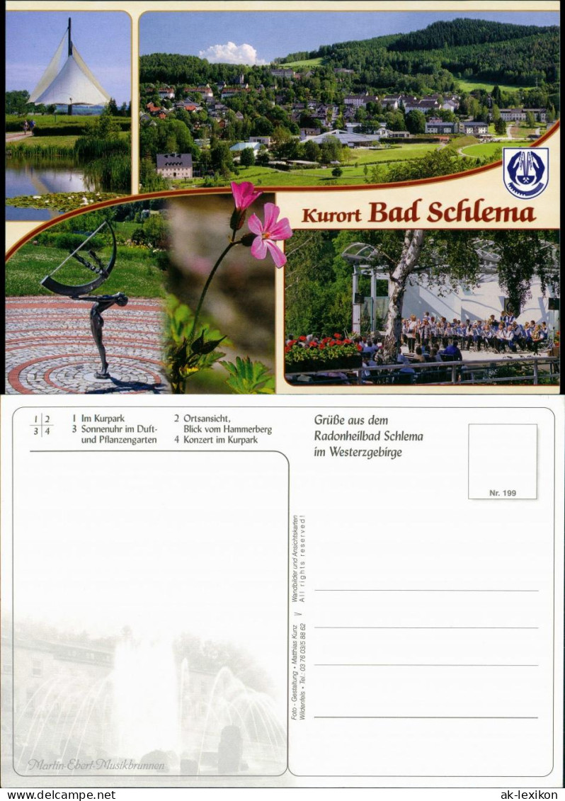 Bad Schlema Mehrbild-AK Mit Ortsansicht Hammerberg, Kurpark Uvm. 2000 - Bad Schlema