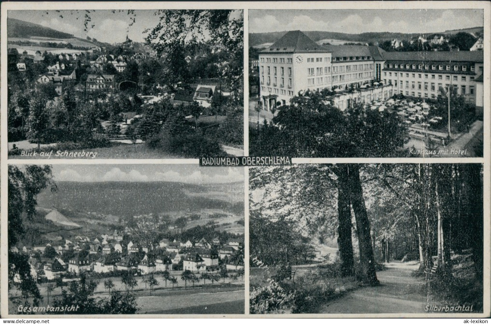 Ansichtskarte Oberschlema-Bad Schlema 4 Bild: Totale, Hotel 1942 - Bad Schlema