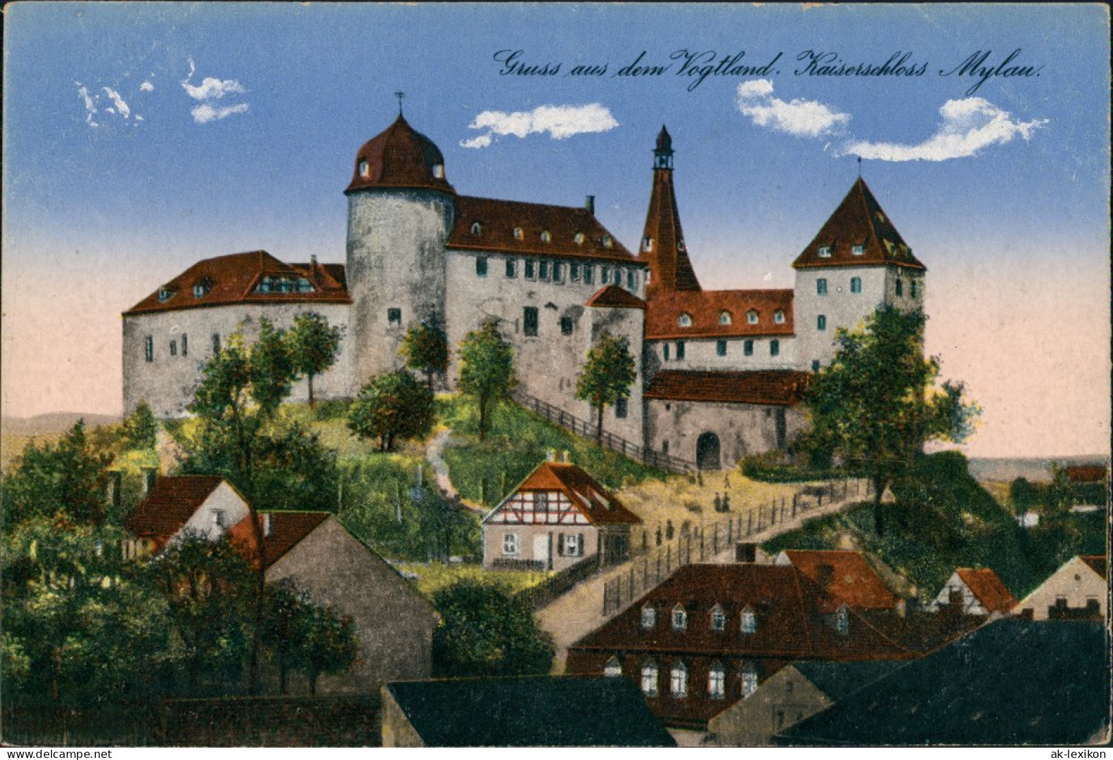 Ansichtskarte Mylau Kaiserschloss Vogtland Blick Auf Burg 1910 - Mylau