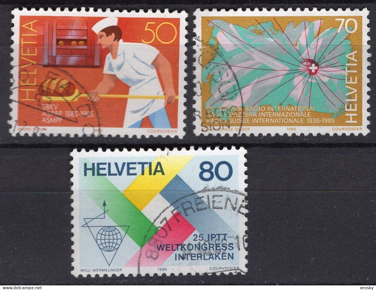 T2434 - SUISSE SWITZERLAND Yv N°1230/32 - Used Stamps