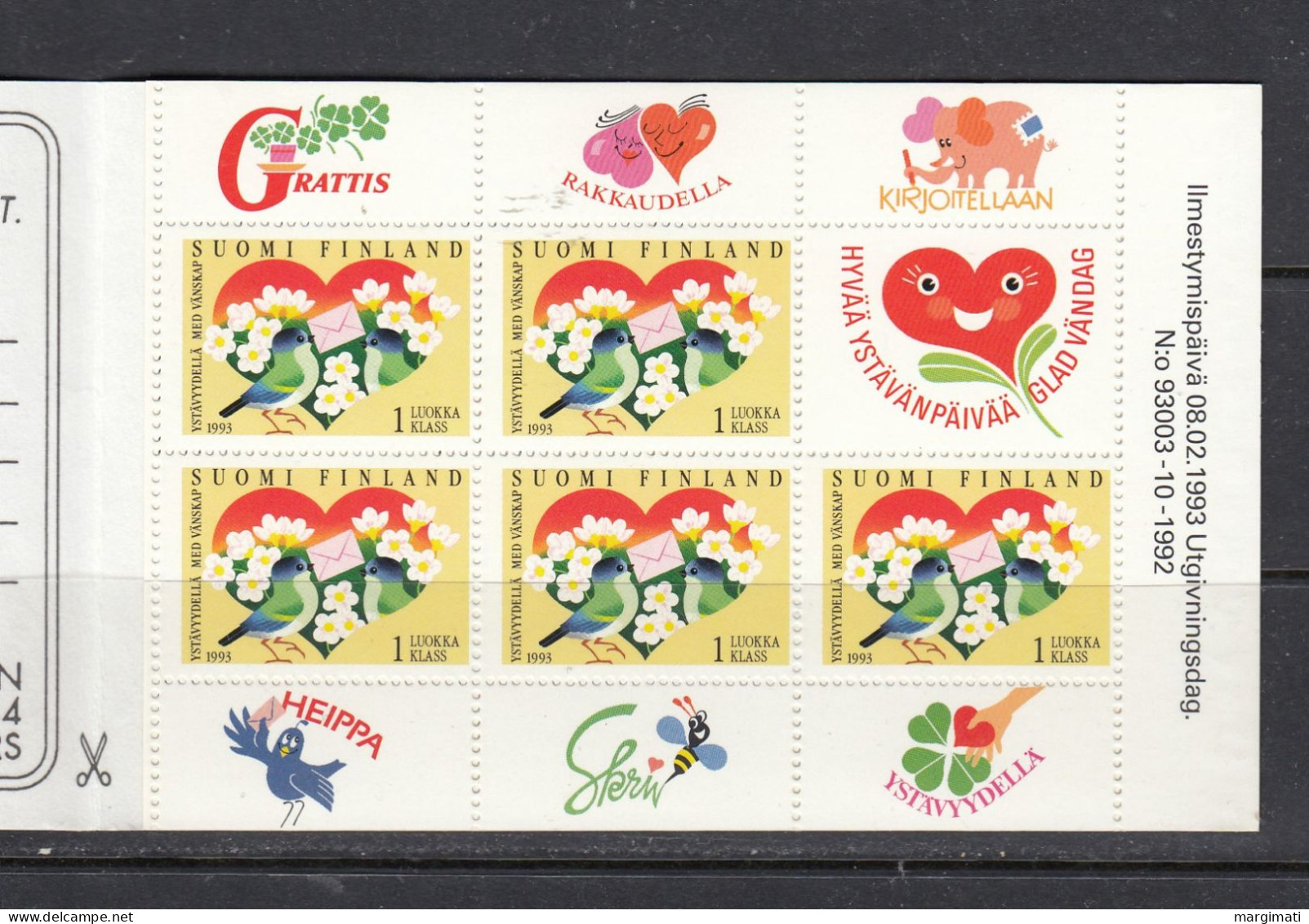 Finland 1993. Friendship Stamp. 10v. MH. MNH - Nuevos