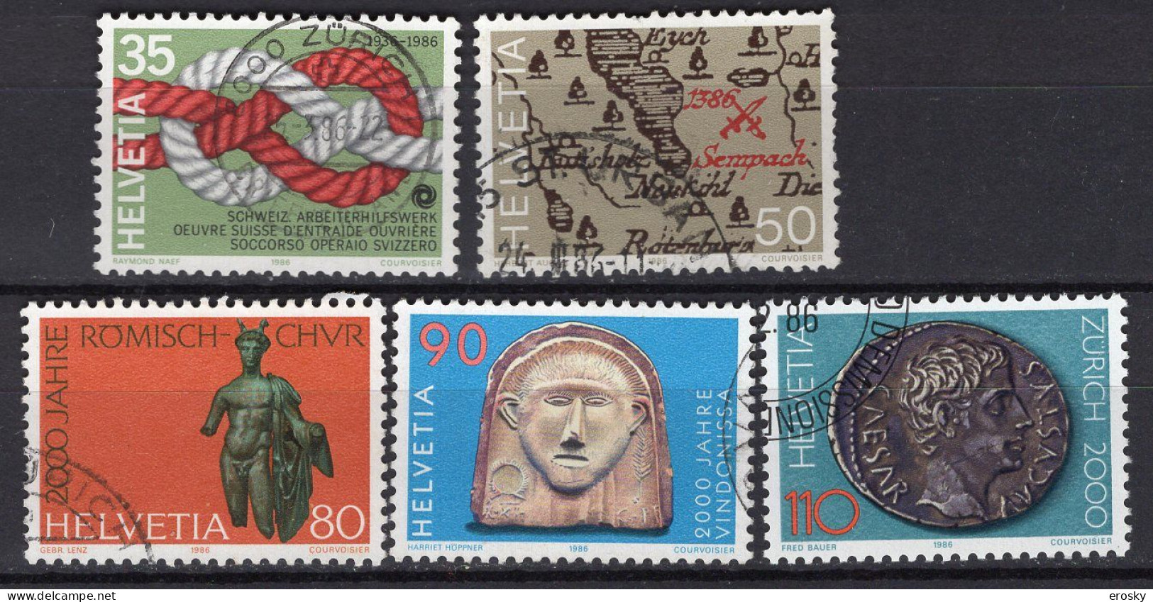 T2436 - SUISSE SWITZERLAND Yv N°1237/41 - Used Stamps