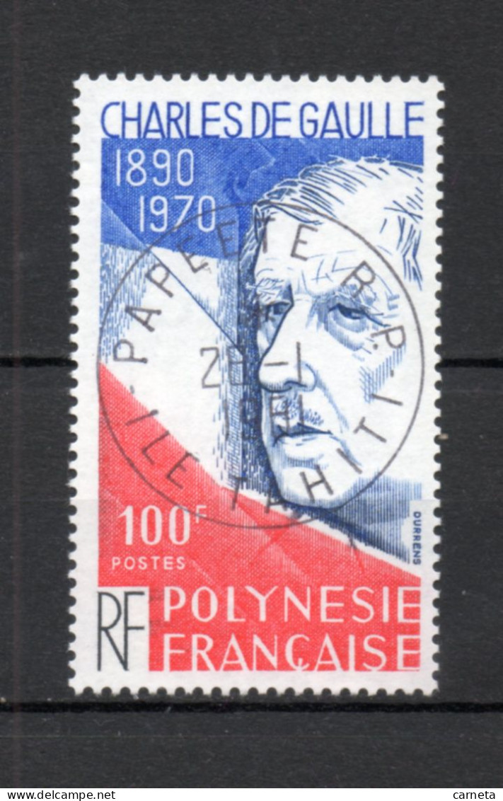 POLYNESIE    N°  159   OBLITERE   COTE  3.90€    GENERAL DE GAULLE - Usati