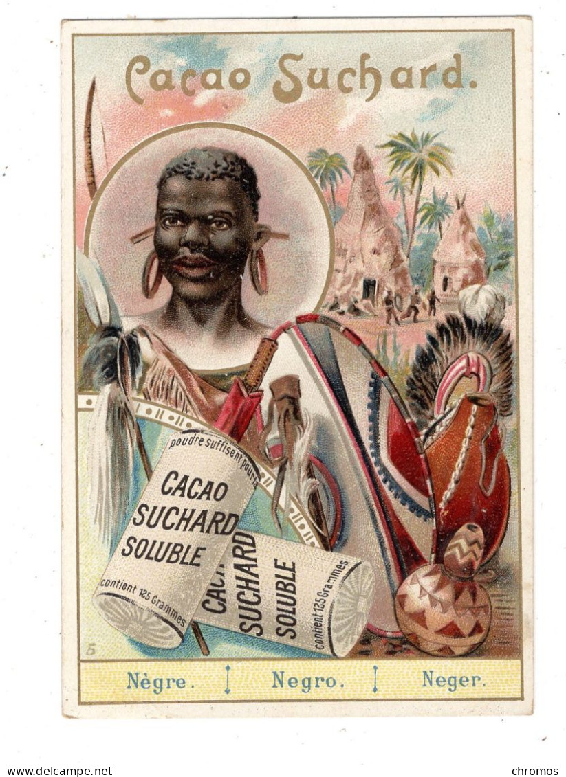 Chromo Chocolat Suchard, 64 / 5, Nègre, En Afrique - Suchard