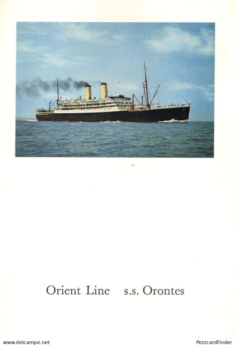 SS Orontes Former WW2 Military Ship Orient Line 1958 Menu - Menus