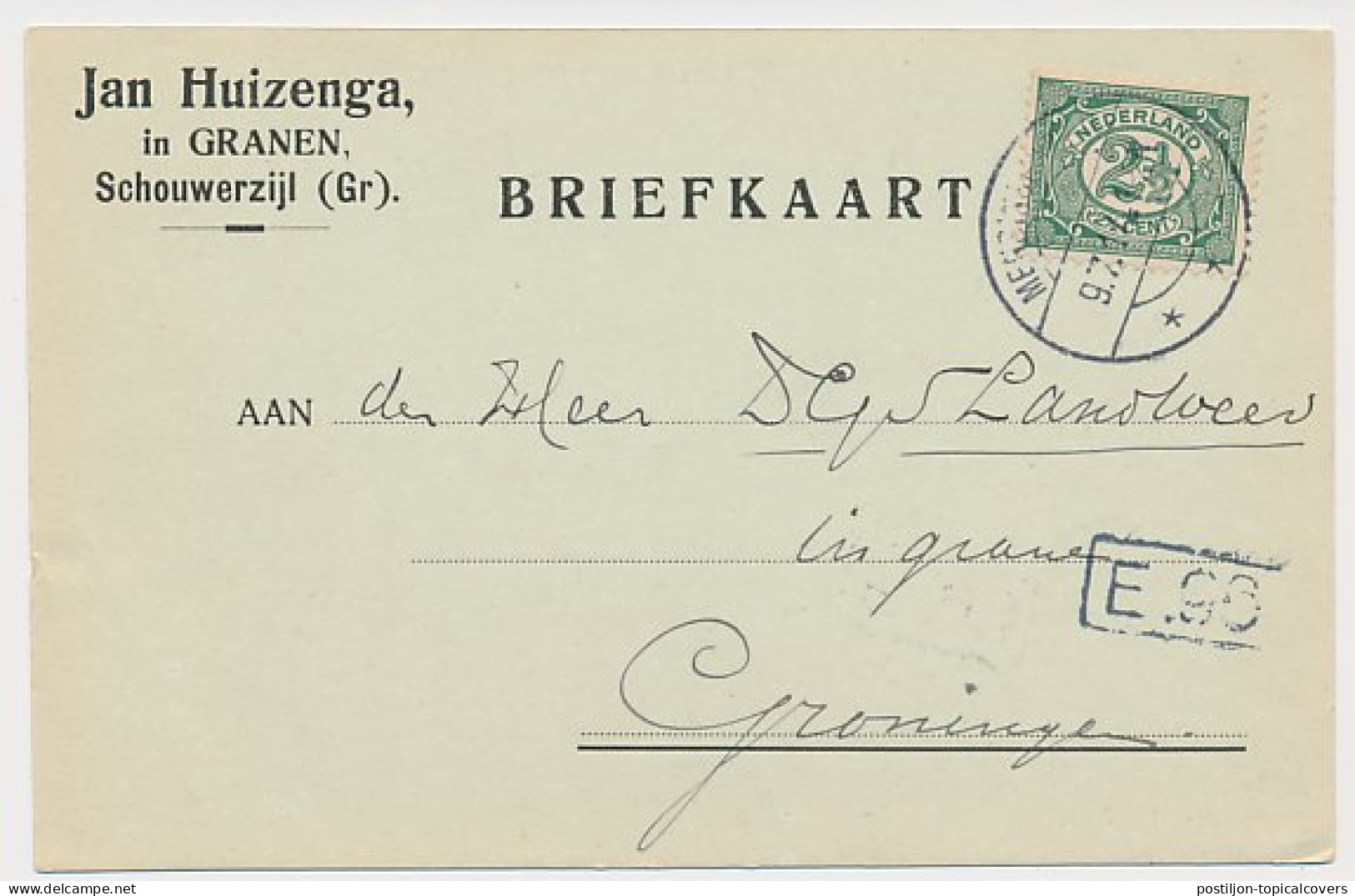 Firma Briefkaart Schouwerzijl 1914 - Granen - Non Classificati