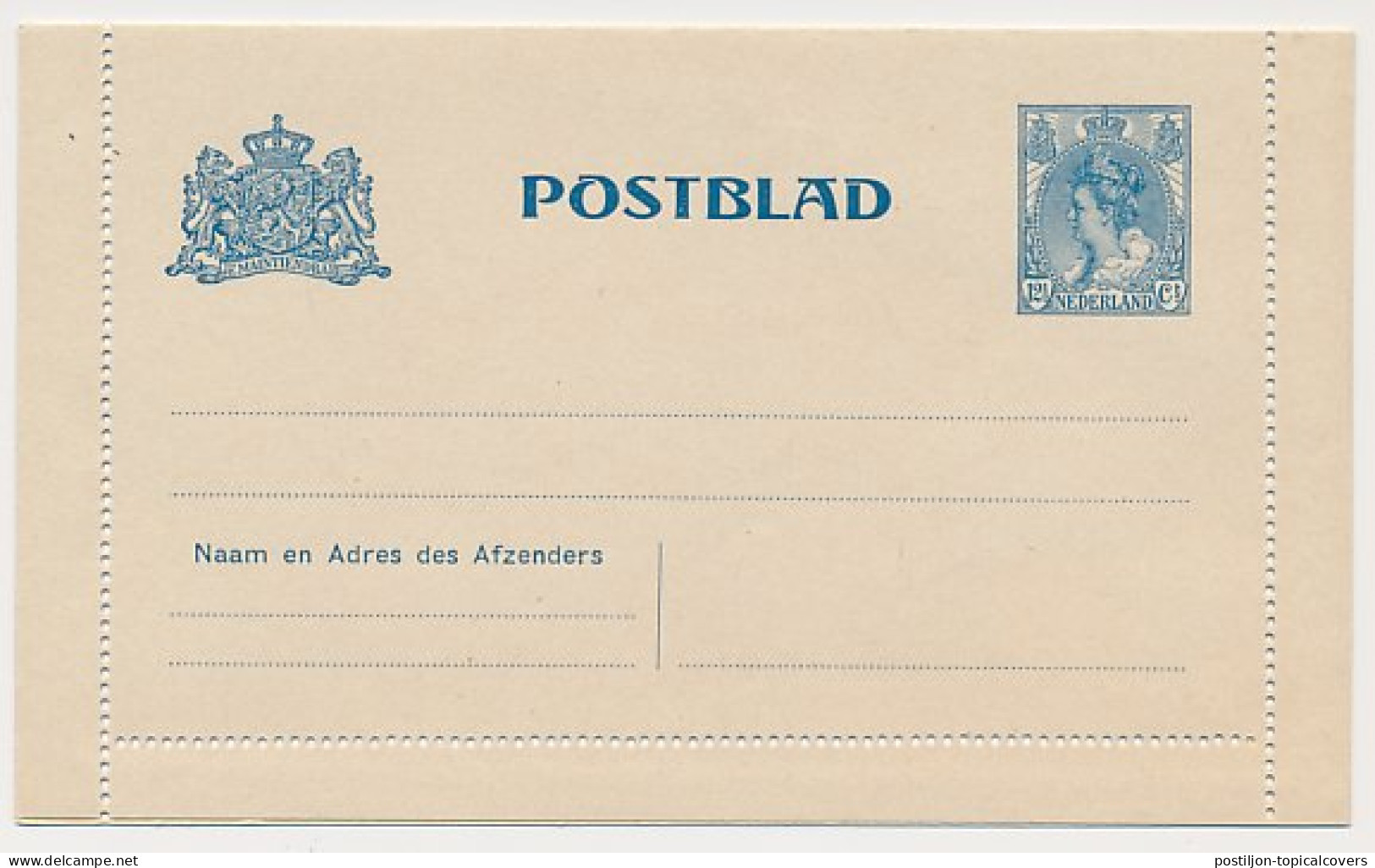 Postblad G. 15 - Interi Postali